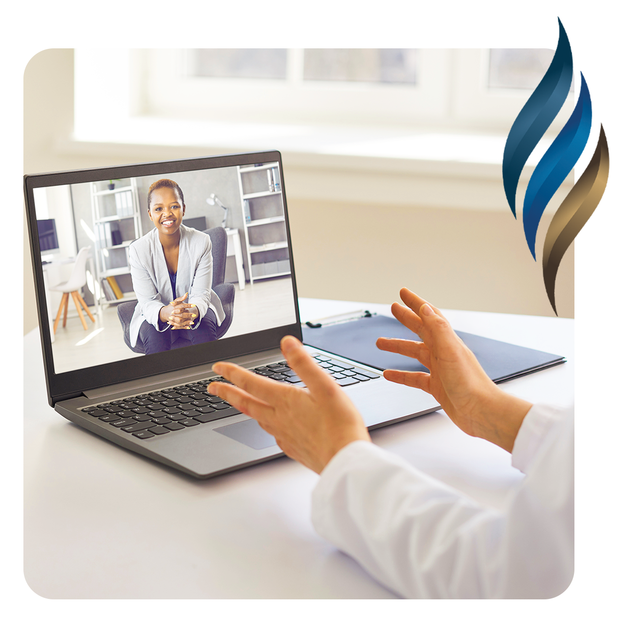 Two dentists on a video call